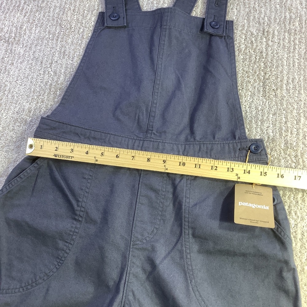 Patagonia Womens Stand Up Cropped Overalls Smolder Blue Size 4 NWT - Picture 9 of 13